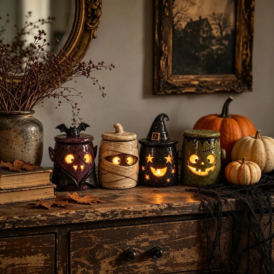 👹 THE GUARDIAN OF THE GLOW: HANDCRAFTED ARTISAN MONSTER TEA LIGHT HOLDERS 👹