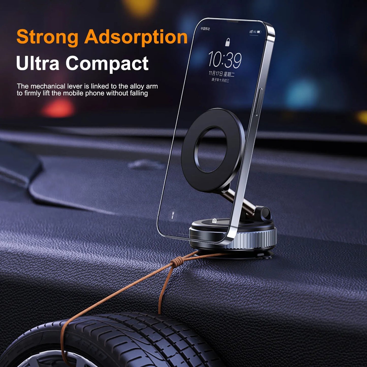 2026 Newest 360° Adjustable Vacuum Magnetic Suction Cup Phone Holder Mount