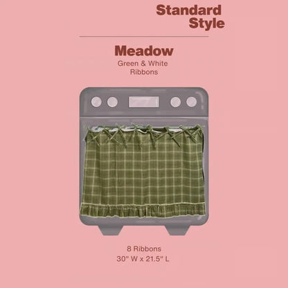 🧺 Handmade Oven Skirts | Farmhouse Kitchen Décor🔒 Heat-Resistant | 🎀 Effortless Install | ✨ Hide Clutter & Elevate Style