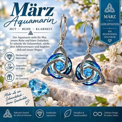 ✨ Celtic birthstone earrings – Timeless elegance with personal meaning