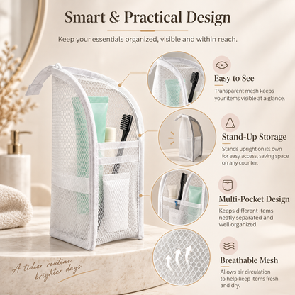 🔥Buy 2 Get 1 Free ✨Stand-Up Mesh Travel Toiletry Bag🪥