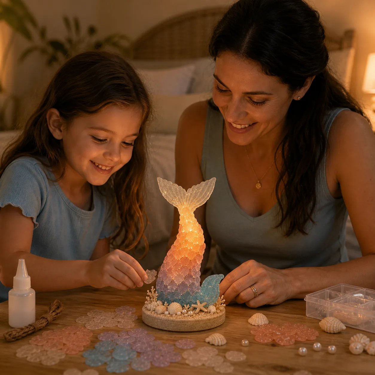 ⏳ Last Day 49% OFF – 🌊 Beginner-Friendly DIY Glowing Sea Glass-Style Ocean Art Kit Collection | Complete Kit with Sea Glass-Style Pieces, LED Lights & Step-by-Step Guide Included 💕