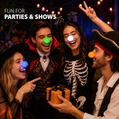 Glow‑in‑the‑Dark Battery‑Free Clown Noses for Halloween Cosplay
