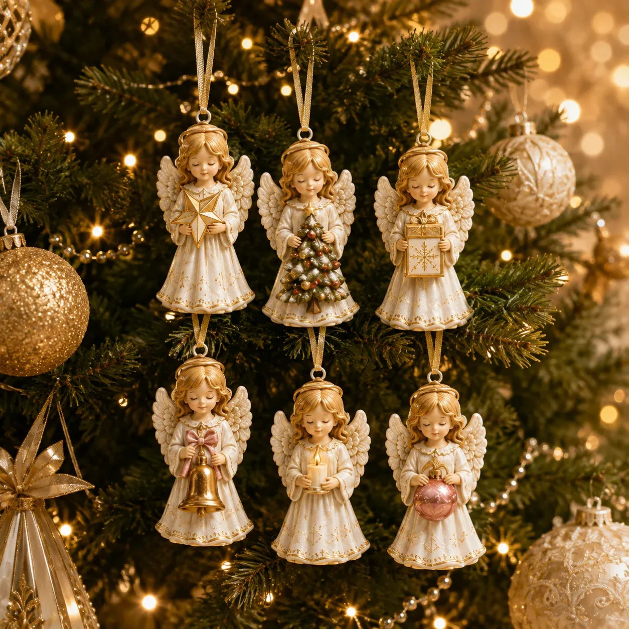 ⏳ Last Day 49% OFF – 👼 24-Day Angel Christmas Advent Calendar | 24 Unique Faith-Inspired Angel Ornaments with Hanging Loops for Daily Advent Surprises & Tree Display 🎄✨