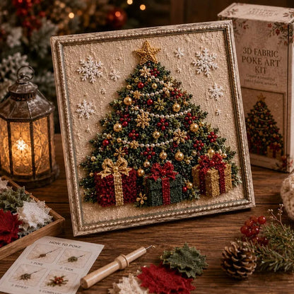 🔥2026 HOT SALE 49% OFF 💥🎄 3D Christmas Fabric Poke Art DIY Craft Kit