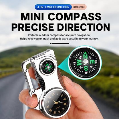 Multifunctional lighter with watch🔥 — — Watch/compass/keychain/bottle opener/cool lamp in one
