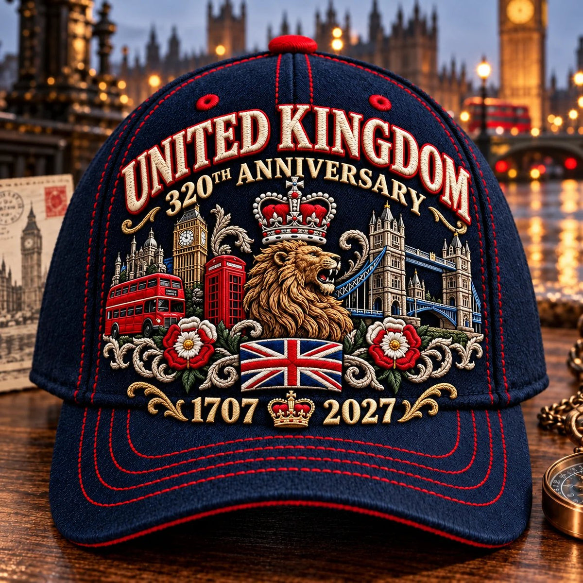🔥LAST DAY 49% OFF - 👑🇬🇧 Great Britain 320th Anniversary Heritage Cap | 100% Cotton • Detailed Embroidery