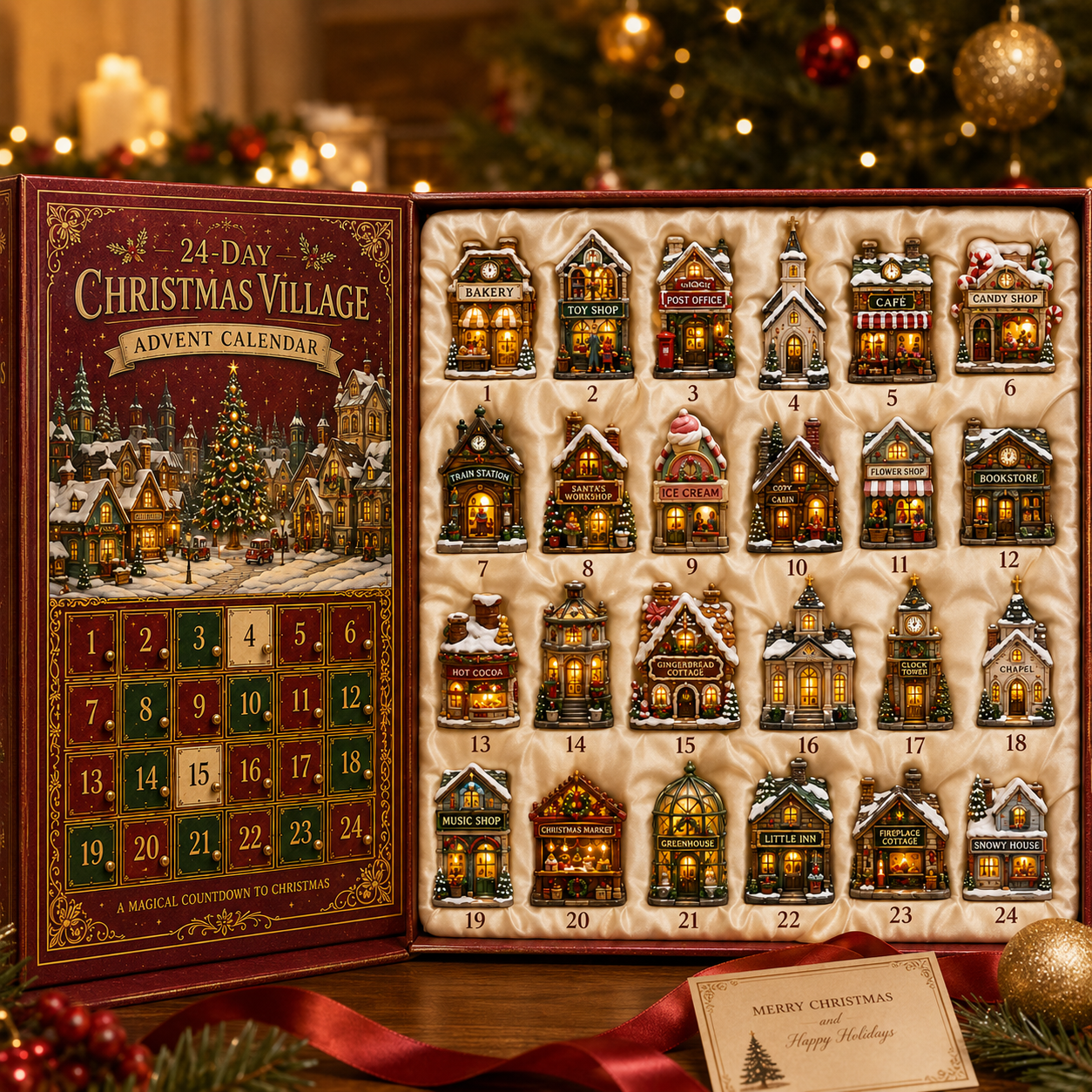 🔥24-Day Christmas Countdown Advent Calendar – Christmas Town
