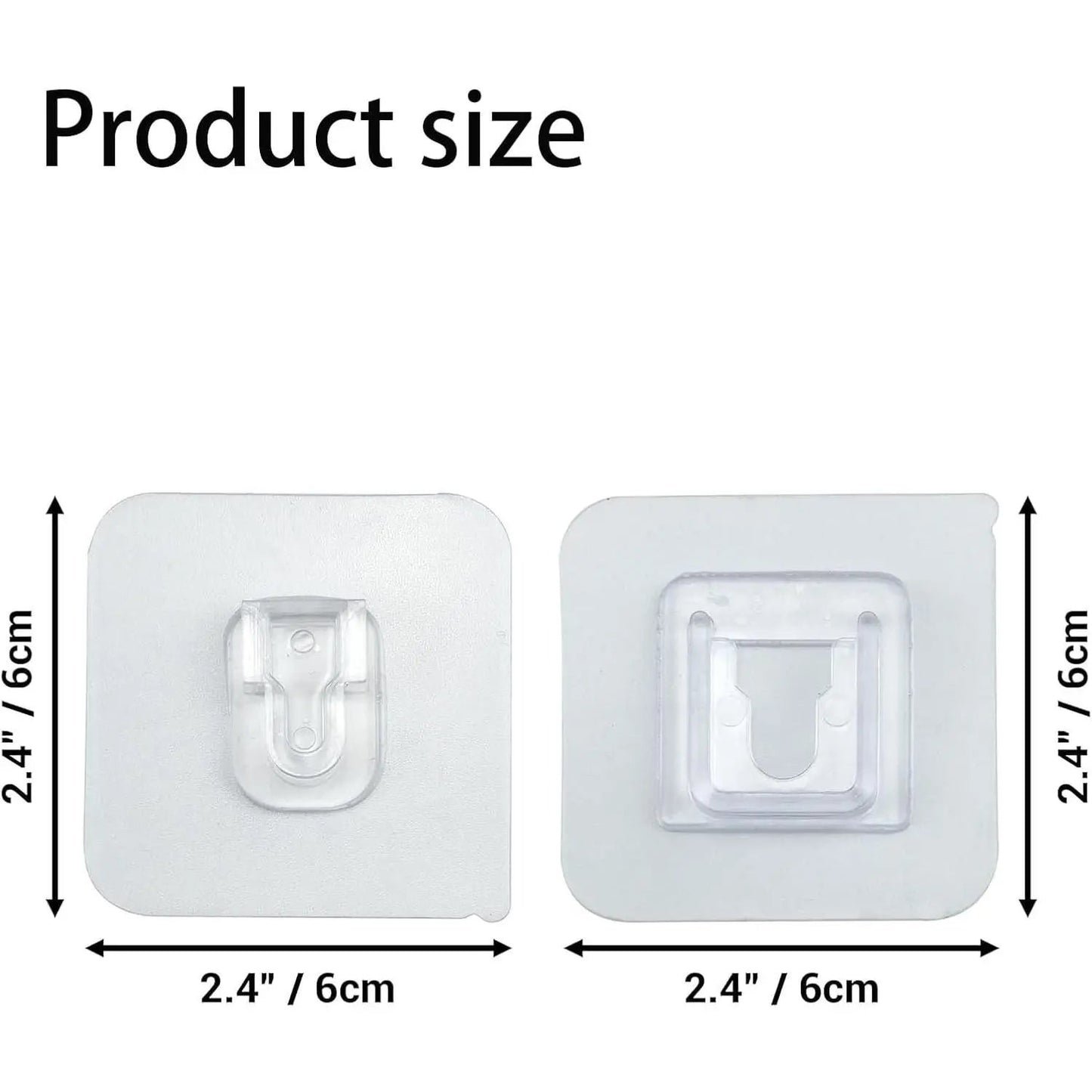 10/20-Pair Double-Sided Adhesive Wall Mounted Hooks