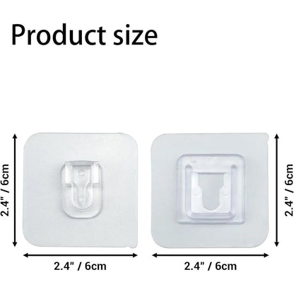 10/20-Pair Double-Sided Adhesive Wall Mounted Hooks
