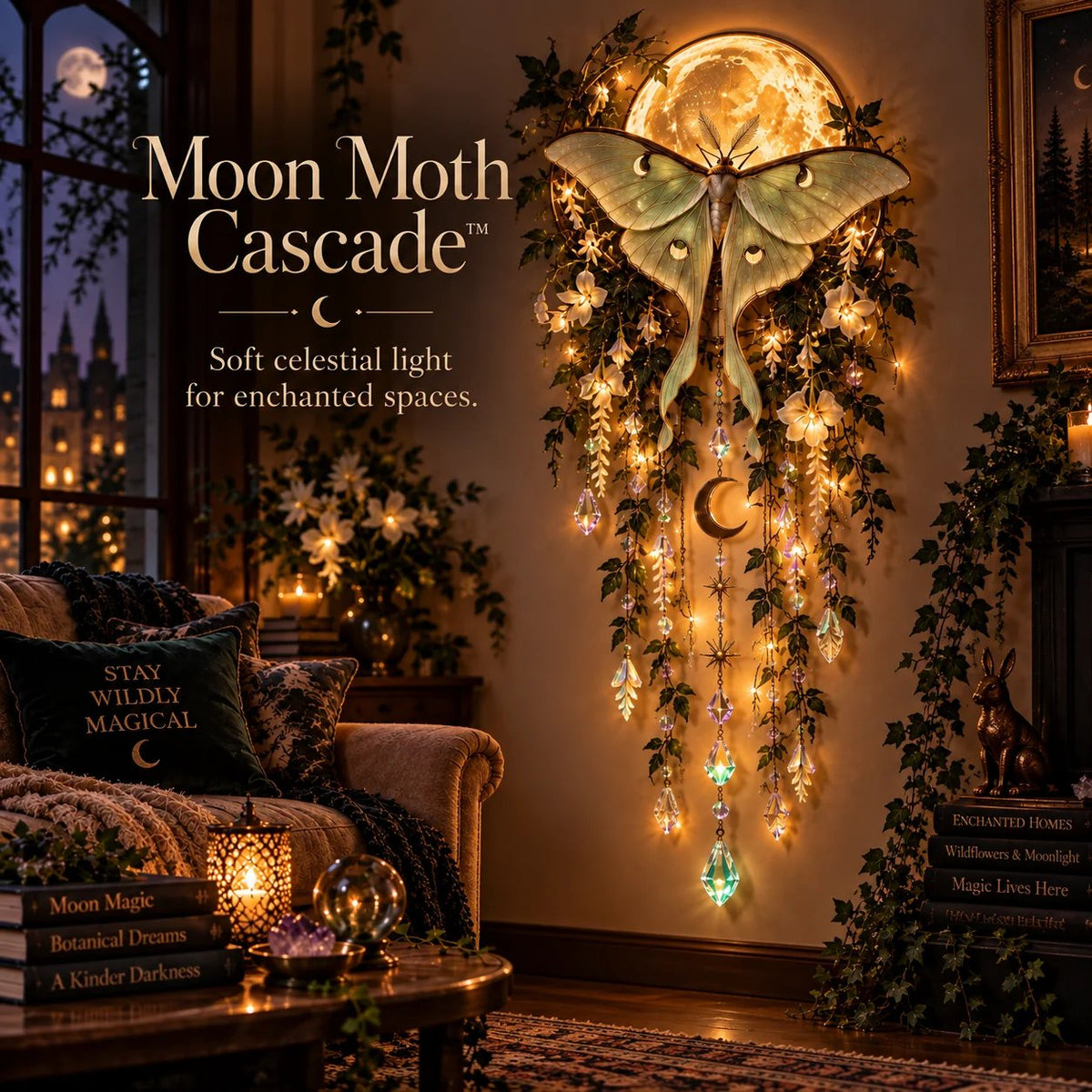 Enchanted Moon Animal Wall Light