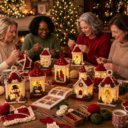 ⏳ Last Day 49% OFF – 🧶Beginner-Friendly DIY Lighted Christmas Crochet Lantern Kit Collection | Complete Kit with Coordinated Yarn, LED Lights & Step-by-Step Guide Included 💕