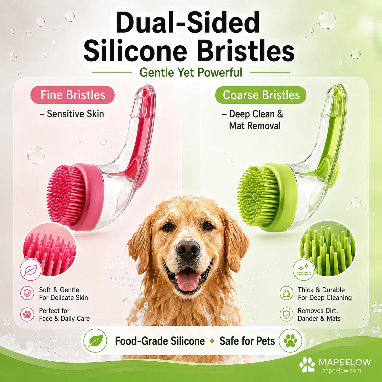 🎉 2026 Sale — Over 32,400 Sold 🧴 Pet Bath Brush – Grooming Tool 🐾📢📢Buy 2 Get 1 Free!!
