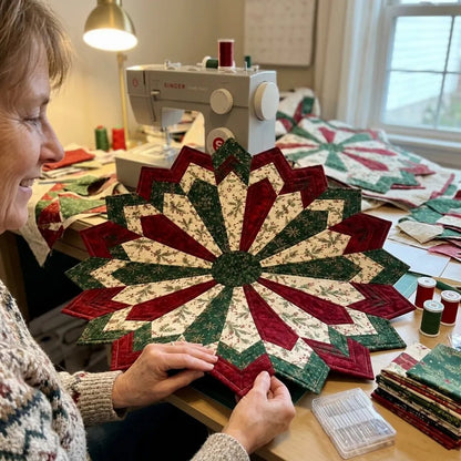 Holiday Star Table Topper Quilting Template Set