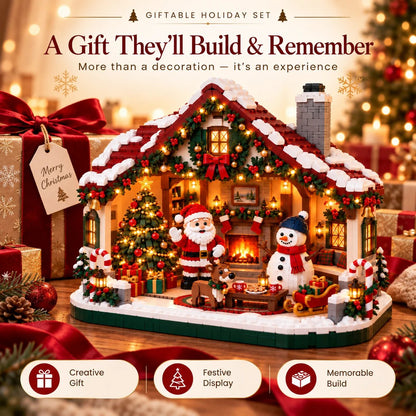 🎄 Cozy Christmas Cottage Building Set – Build Together, Create Memories & Display with Pride