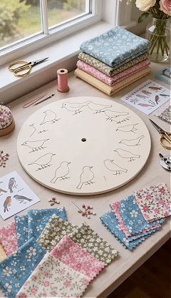 ⏳ Last Day 49% OFF – 🕒 Beginner-Friendly DIY Patchwork Fabric Clock Kit – 12-Themed Appliqué Wall Clock | Complete Kit with Coordinated Fabrics, Clock Mechanism & Step-by-Step Guide Included 💕