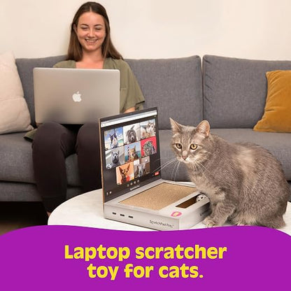 🐱Cardboard Laptop Cat Scratcher, Interactive Cat Toys for Indoor Cats, Kitten Supplies and Cat Stuff