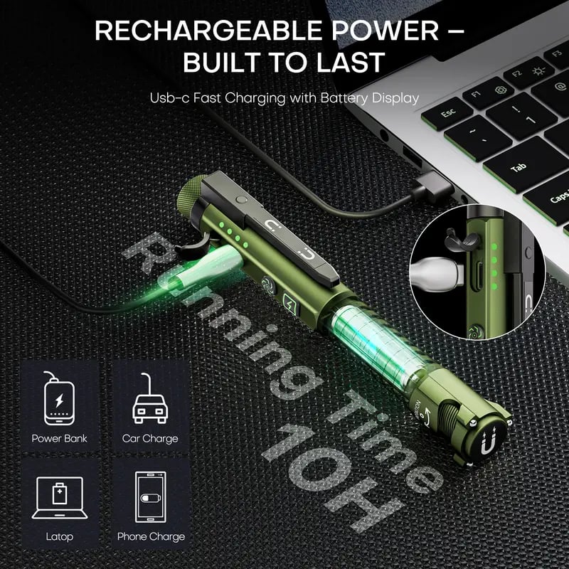 🔦 Ultimate 11-in-1 EDC Tactical Flashlight🔥