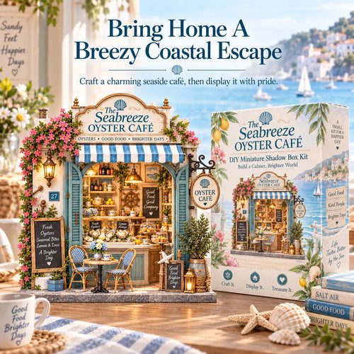 🌊🦪 The Seabreeze Oyster Café™-DIY 3D Miniature Coastal Café Kit