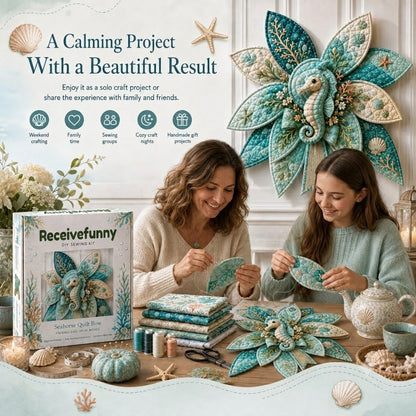 ⏳ Last Day 49% OFF – 🌊 Beginner-Friendly Oversized Ocean Animal Quilted Bow Sewing Kit | Complete Kit with All Tools & Step-by-Step Guide Included 💕