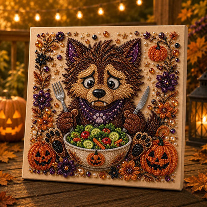 🎃 LAST DAY 49% OFF – 👻 Premium 3D Pearl Absurd Halloween Wall Art Kit | Luxury Flocked Canvas with Scratch-Resistant Non-Fading Pearl Beads DIY Funny Spooky Decor 🕷️✨