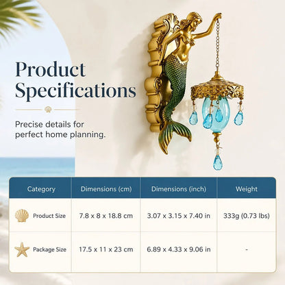 🎉Vintage Mermaid Wall Sconce – For Indoor and Outdoor Use