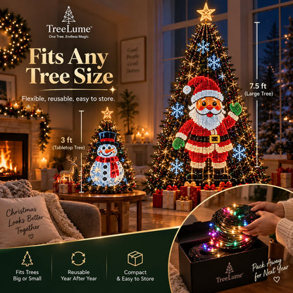 Smart App-Controlled Pixel Christmas Tree Lights, 134 Dynamic Animations & Music Sync LED Lights for Xmas Tree Decoration