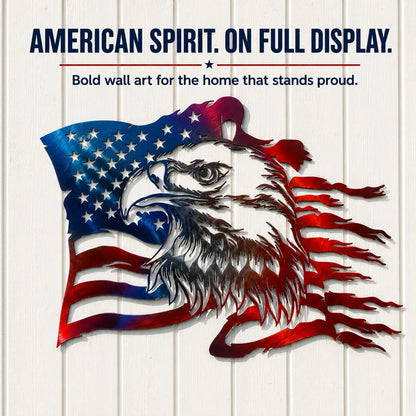 🦅 Freedom Eagle American Flag Wall Art