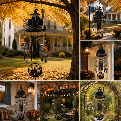🎁🔥2026 New High-Quality Fully Handmade Custom Witch-Themed Outdoor Wind Chime