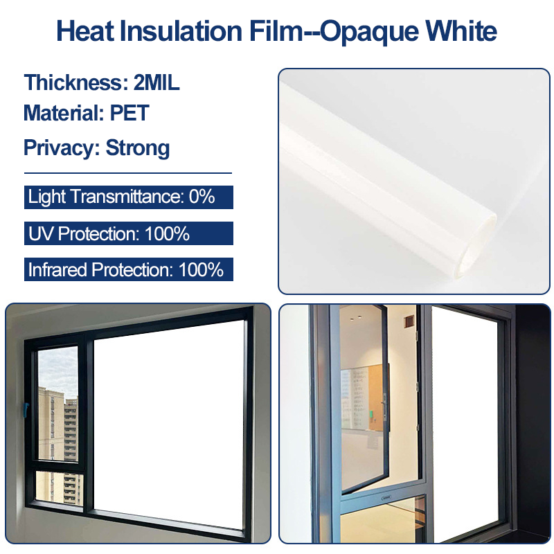 Static Cling Window Privacy Film UV Blocking Mirror Tint
