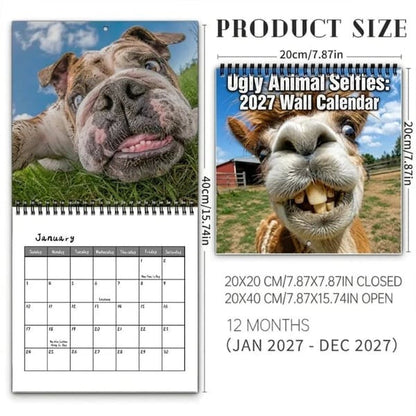📸😂2027 Ugly Animal Selfies Wall Calendar