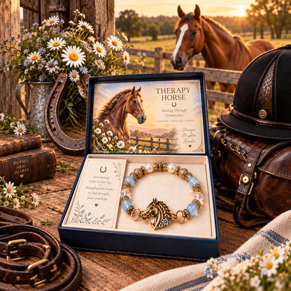 🐴 Therapy Horse Healing Bracelet - A Meaningful Keepsake Inspired by the Healing Bond Between Horses & Hearts 🤍