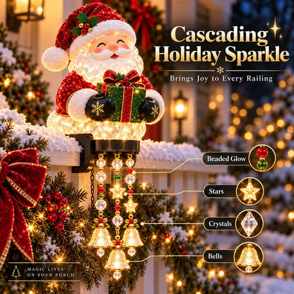 🎄 Christmas Porch Railing Lights – 4 Festive Character Designs