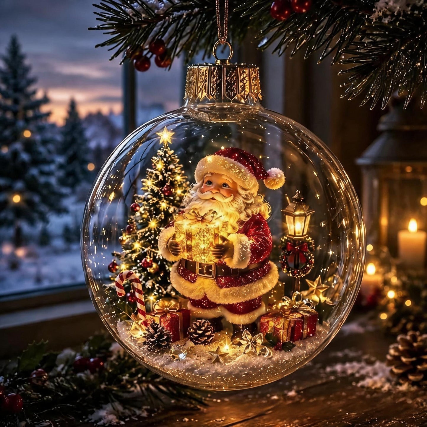 🎄Glowing Christmas Diorama Ornament | Mini Light-Up Holiday Scenes with Cozy Warm Glow & Ready-to-Hang Design ✨