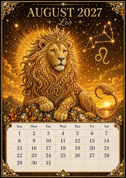 ⏳ Last Day 49% OFF – 🌙 Beginner-Friendly 2027 Twelve Zodiac Bead Art Calendar Kit | Complete Kit with Zodiac Design Base, Decorative Beads & Step-by-Step Guide Included 💕