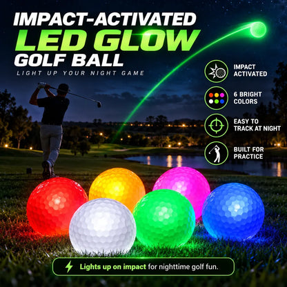 ⛳ Impact-Activated LED Golf Ball – 6 Glow Colors