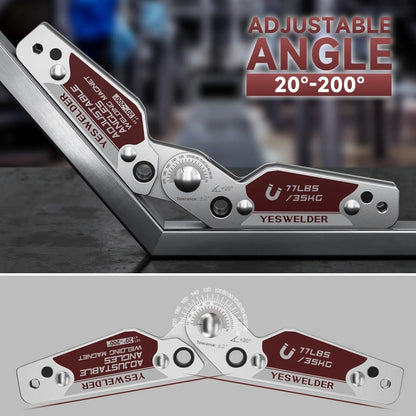 🧲 Adjustable-Angle Welding Magnet – 48 or 77 lb