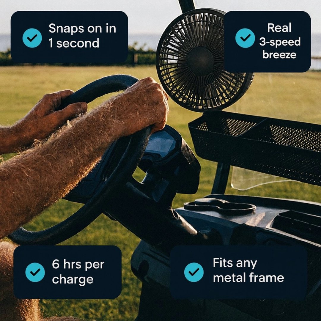 💥🏆Magnetic Golf Cart Fan