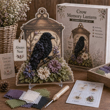 🔥LAST DAY 50% OFF - 🕊️ Always Near 3D Fabric Poke Art Memory Lantern Kit