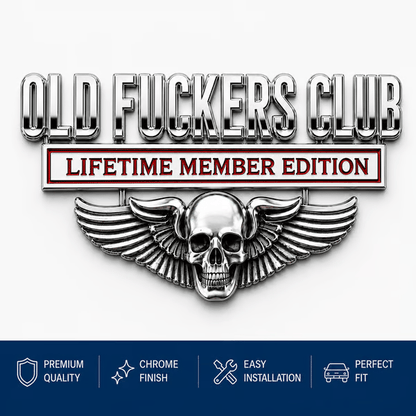 💀OLD F*CKERS CLUB Metal Car Emblem
