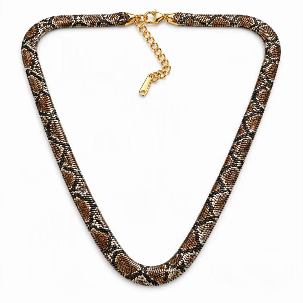 🐍Serpent Statement Necklace – A Symbol of Mystery & Power✨
