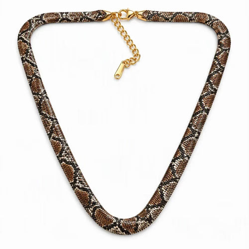 🐍Serpent Statement Necklace – A Symbol of Mystery & Power✨