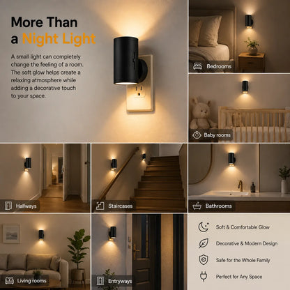 💡 Wireless Cylinder Wall Light — Cozy Glow Anywhere, No Wiring Needed! ✨🏠