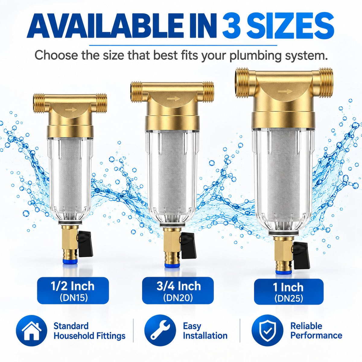 SimPure DC5P/S Whole House Water Pre-Filter