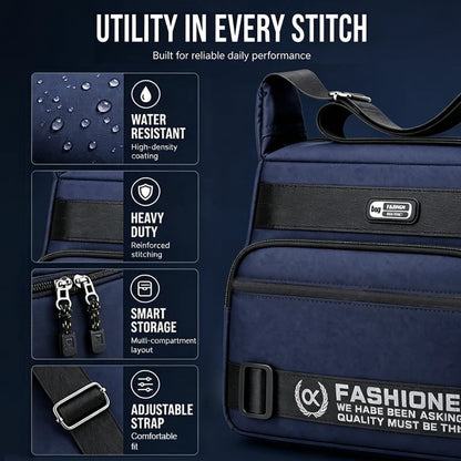 Urban Utility Messenger Bag – Water-Resistant & Multi-Compartment Design