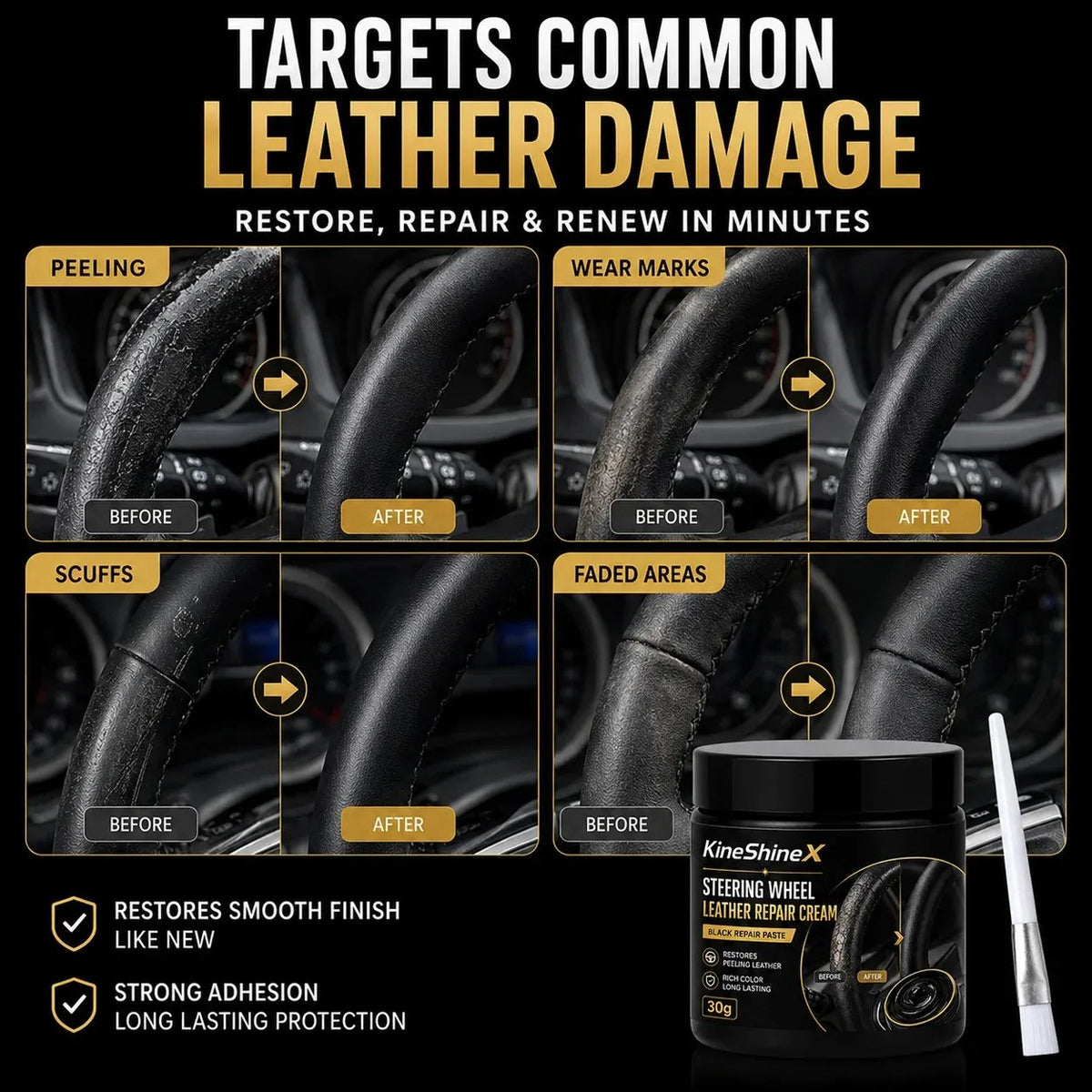 🔥Leather Repair Cream for Steering Wheels