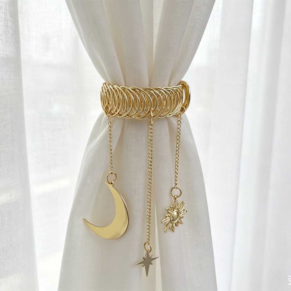 ✨40% OFF🌙Vintage Celestial Star & Moon Curtain Tiebacks (Set of 2)