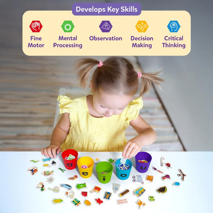 📚Phonics Vowel Sorting Toy – Early Literacy Learning Activity for Preschool & Kindergarten Kids Ages 4-7✨