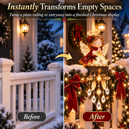 Christmas Angel Porch Railing Lights