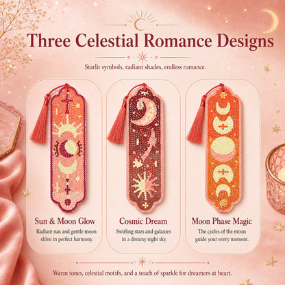 🔥LAST DAY 50% OFF-🌌Starlit Romance Diamond Art Bookmark Kit